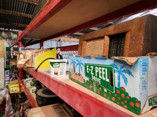 Shelf of Assorted Tractor Items