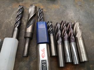 8x Assorted Milling End Mill Bits