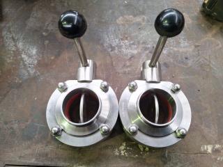 2 x 2" 316 Butterfly Valves