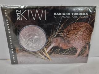 2017 Silver Specimen Kiwi Coin Rakiura Tokoeka