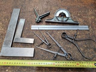 Assorted Vintage Engineering Tools by Starrett, Mitutoyo, Moore & Wright