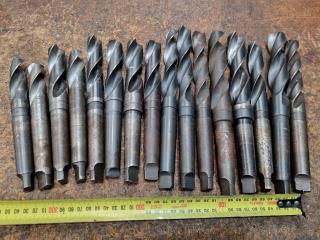 16x Assorted Drills w/ No.3 Tapered Shanks