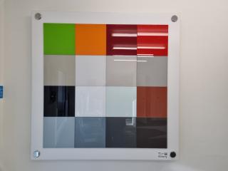 Modern Square Glass Artwork Wall Hanging