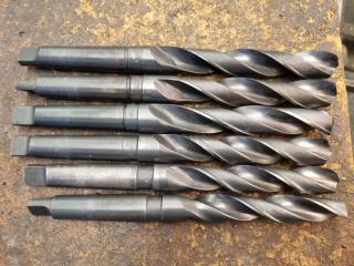 6 Morse Taper Drill Bits 