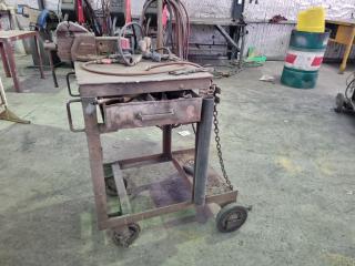 Heavy Duty Steel Welding Trolley w/ Vice & Welding Accessories