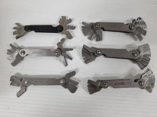 6x Vintage Thread Pitch Gauge Sets