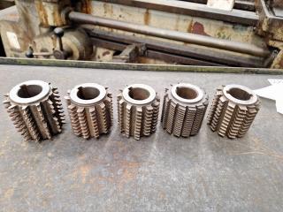 5 x Gear Hobber Cutters