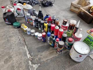 Assorted Automotive Oils, Paints, Additives, Strippers, & More