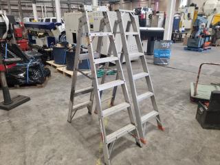 2x Aluminium Ladders, repairs needed.