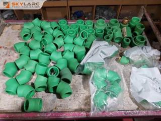 Large Quantity of Aquatherm Green Pipe Fittings