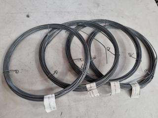 4x Rolls of Galvanised Fence Lacing Wire, 2.0mm & 2.5mm Varieties