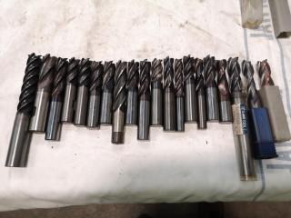 20x Assorted Finishing End Mill Cutters & More