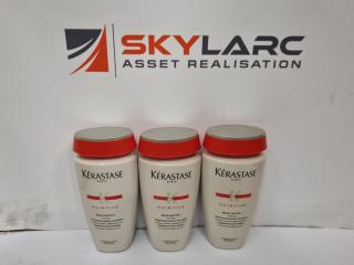 3 x Kérastase Nutritive Bain Satin 1 Exceptional Nutrition Shampoo