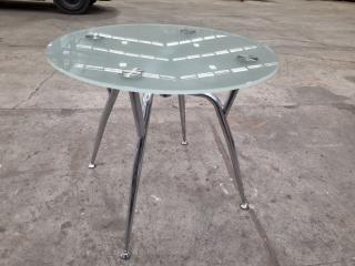 Modern Glass Round Table, 600mm dia