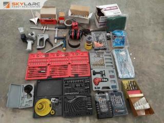 Assorted Tool Bit Kits, Hole Cutters & Other Hand Tools