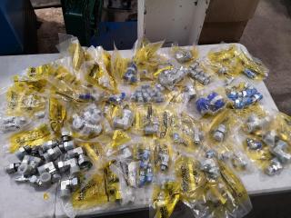 Assorted Lot of Industrial Hydraulic Fittings