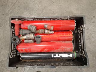 A Lot of used Core Drill Bits  and Attachments 