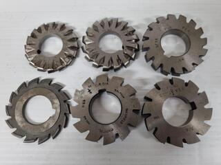 6x Assorted Milling Cutters