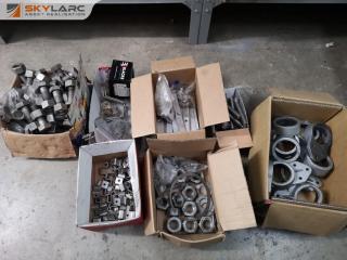 Assorted Industrial Hardware, Bolts, Bearing Housings, & More