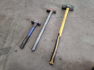 3 Various Size Sledge Hammers