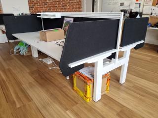 Modern Double Sided Office Desk Assembly