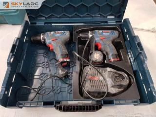 2 x Bosch 10 Volt Cordless Drills