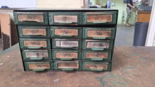 Small Drawers with Drill Bits