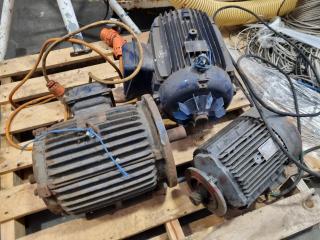 3x Assorted 3-Phase Electric Motors