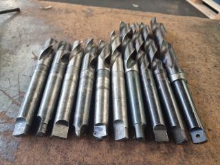 10 Assorted Morse Taper (MT3) Shank Drills