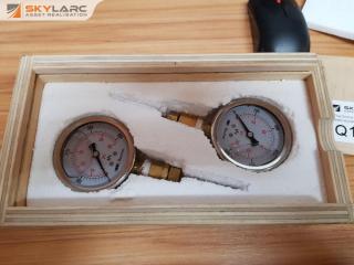 2 x Pressure Gauges in Box