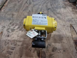 Apollo ½" Npt Brass Ball Valve Pneumatic Actuator