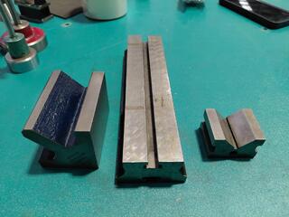 Steel V blocks and T slot bar set