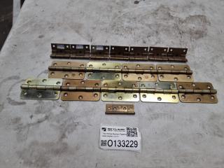 Assortment of 17 Brass Hinges