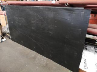 12x Black Plastic Corrugated Sheets,