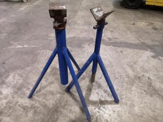 2x Heavy Duty Workshop Material Support Stands