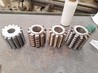 4 x Gear Hobber Cutters