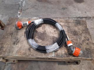 12 Metre 3-Phase 32Amp (500V, 50Hz) Extension Lead