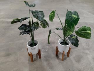 2 x 85cm Artificial Planters