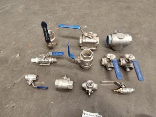 Large Assortment of Stainless Steel Ball Valves