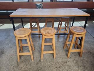 Bar Leaner and Stools