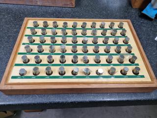 Set of Imperial Pin Gauges, 0.652" to 0.711"