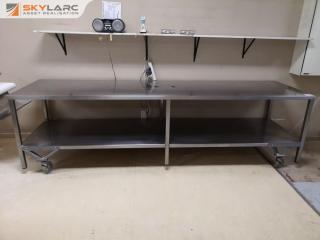 Commercial Grade Mobile Stainless Steel Table