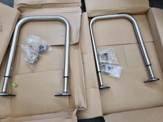 2x Tetra Pak Conveyor Support Leg Assemblies, New