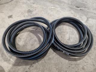 2x Gates Quad Power 4 Industrial Cotted V Drive Belts XPC5000, New