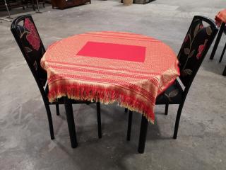 900mm Diameter Round Restaunt Table w/ 2x Chairs