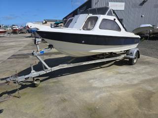 Fiberglass Boat with Trailer