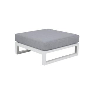 4 Seasons Aluminum Rio Square Ottoman - White