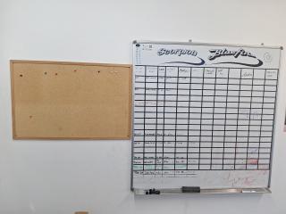 Whiteboard and Cork Board