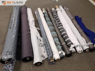 12x Assorted Rolls of Fabric Material