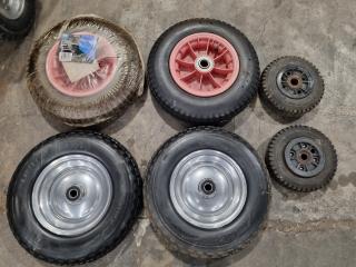 6x Assorted Trolley Wheels
